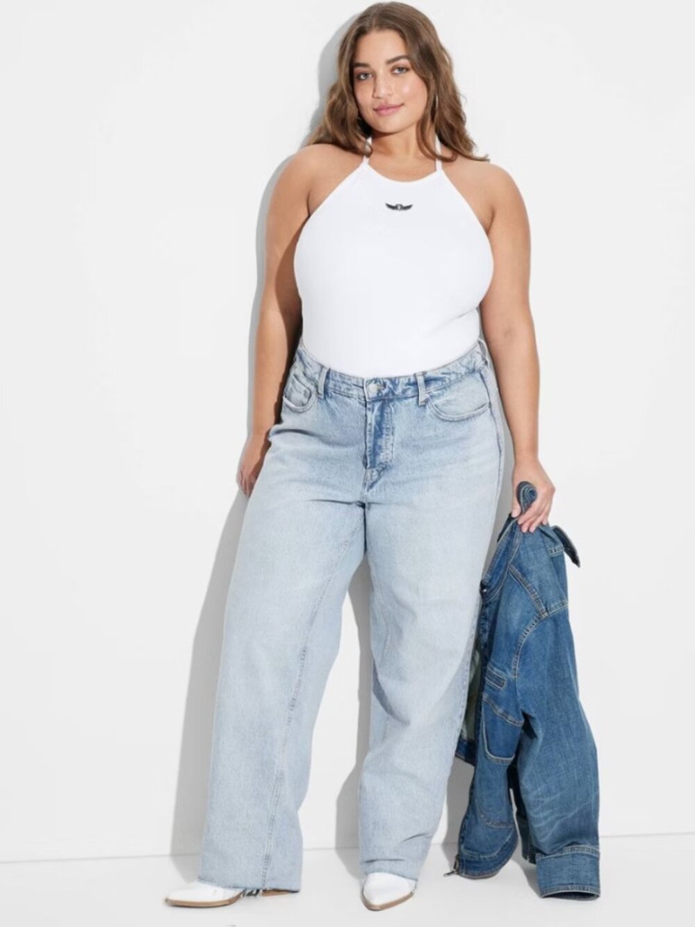 Wild Fable Plus Size Womens Jeans High Rise Straight Light Wash